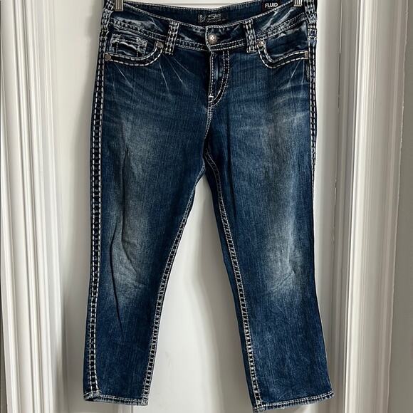 Fluide Women's Blue Jeans - Picture 1 of 7